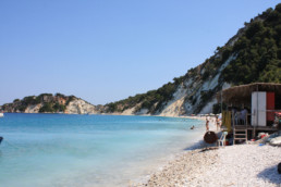 Beach bar on Ithaka island