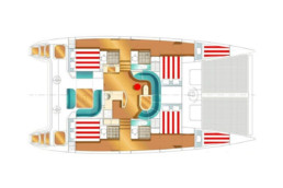 Interior Layout of Pluto, Nautitech 47 Catamaran