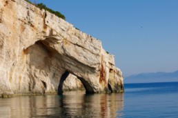 Blue caves on zakynthos east coast