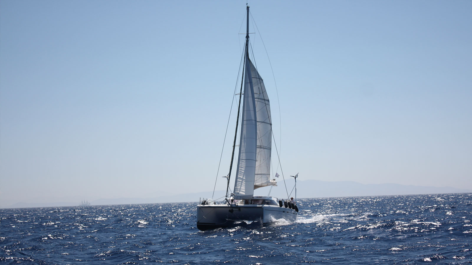 Catamaran Pluto - Nautitech 47 sailing in Greece, Ionian Sea